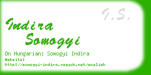 indira somogyi business card